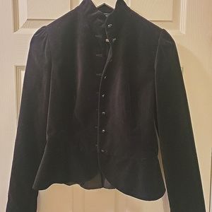 Black velvet blazer